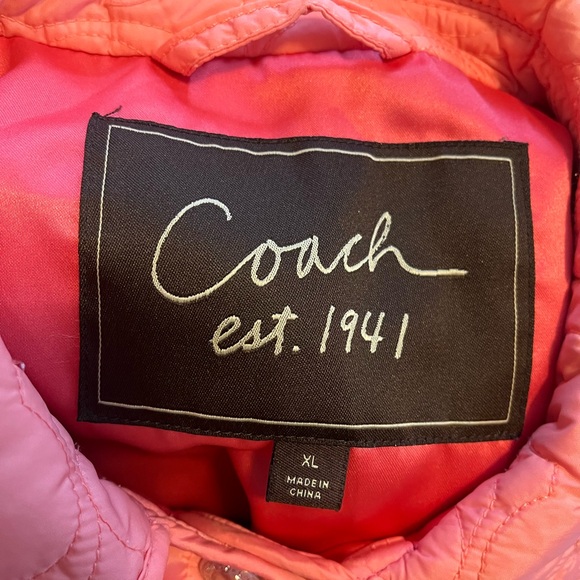 Coach quilted dusty rose jacket - Picture 3 of 4